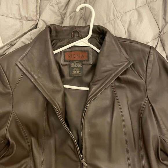 SIENA Brown Leather Jacket - Picture 4 of 9